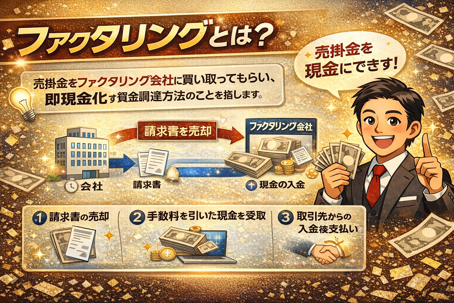 ファクタリングとは？仕組み・種類・メリット・デメリットを徹底解説【2026年最新版】